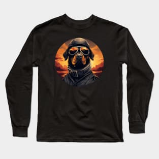 Rottweiler Dog Funny Pilot Long Sleeve T-Shirt